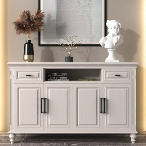 Top Shelf Black Stainless Steel Cabinet Handles And Drawer Pulls Featuring 12 5/8 Inch Center Spacing on a stylish white cabinet.