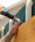 Using 410 stainless steel self tapping and drilling kit with washer head on wooden surface for DIY home fixes