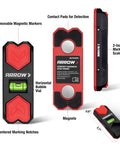 Solid Magnetic Stud Finder And Level With Straight Shot Accuracy To Hunt Down Hidden Nails Behind Drywall Without The Headache Includes Two Tough Magnetic Markers, compact design with bubble level and marking scale.