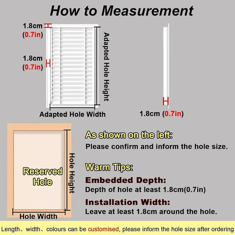 How to measure for Professional Grade Return Air Grille With Slick Magnetic Latch Louvered Access Door Built In Dust Filter.
