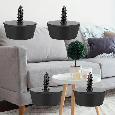 Heavy Duty Rubber Feet Isolation Pads With Stainless Steel Screws on a living room table to prevent vibration for furniture.