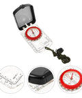 Orienteering Compass With Scale And Luminous Mirror Multifunctional Hiking Survival Navigator For Outdoor Adventures Map Reading, ABS build
