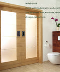 Modern interior with wooden doors featuring Recessed Zinc Alloy Pull Handle for Cabinets and Containers Black Flush Mount Door Handle 4.37 Inch Long Rust Resistant Anti Corrosion Finish Easy Installation With Detailed Instructions Durable Recessed Drawer Handle 1 Pack installed