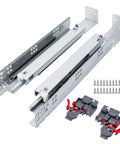 Smooth As Butter Undermount Drawer Slides With Soft Close Hydraulic Dampers Full Extension Glide 9 Inch Depth Pack Of Six Pairs.