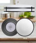10 Inch LED Flush Mount Ceiling Light Fixture With 3 CCT 3000K 4000K 5000K Easy Switch, 18W LED Ceiling Lamp side and bottom view