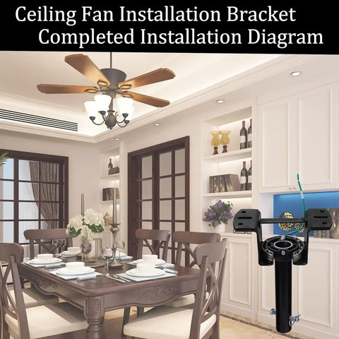 Ceiling Fan Mounting Bracket And Canopy Balancing Adapter Kit For Living Room Outdoor Patio And Porch Aluminum Construction Heavy Duty Mounting Bracket With 1 Inch Downrod Compatibility And 4 Inch Electrical Box Fit No Fuss Setup