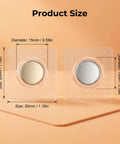 Hella Secure Hidden Magnetic Snaps, 64 Piece Invisible Sew On Clasp Set, 1.18 Inch Big Time Strength Buttons size displayed with measurements.