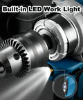 Built-in LED work light feature of the No Fuss 2 In 1 Cordless Drill And Mixer Boasts A Slick 180 Degree Swivel Handle And Snappy 2 Speed Torque.