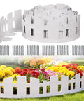 33 Foot White Plastic Garden Edging Border Kit With 60 Stakes No Dig Lawn Border for Flower Beds And Landscaping