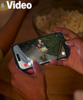 Viewing footage on a phone from Outdoor Battery Security Camera 2K Wide View With Ring Vision For Home Or Small Business.