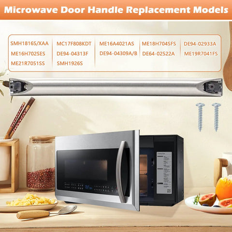 Microwave Door Handle Replacement That Fits Like A Boss For A Wide Range Of Models with stainless steel handle