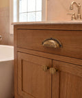 Transform Your Kitchen Setup With 3 Inch Antique Brass Cup Pulls Heavy Duty Solid Zinc Alloy Drawer Handles Vintage Home Office Cabinet Knobs 6 Pack Seriously Cool And Built To Last on wooden cabinet.