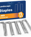 75 Pack 4 Inch Galvanized Landscape Staples U Shaped Garden Stakes Heavy Duty Rust Proof Anticorrosive Ground Staples For Sod