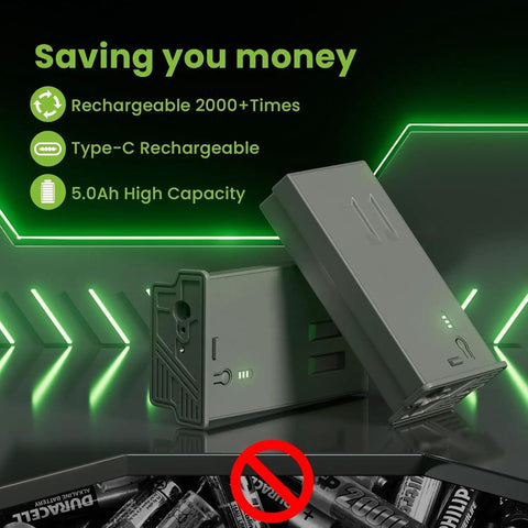 Premium Rechargeable Lithium Battery Juice Optimized For Reveal Ultra X Gen 3 Pro 3 X Pro XB SK Trail Cameras, gray, 5.0Ah high capacity.