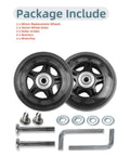 Package of 80mm PU Replacement Luggage Wheels with ABEC-7 Bearings for Suitcases, Duffel Bags, Trolley Bags, Inline Skates.