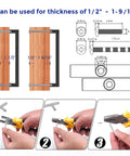 Diagram showing installation of 20 Pack 7-1/2 Inch Square Kitchen Cabinet Handles Matte Black Pulls For Cupboard And Drawer.