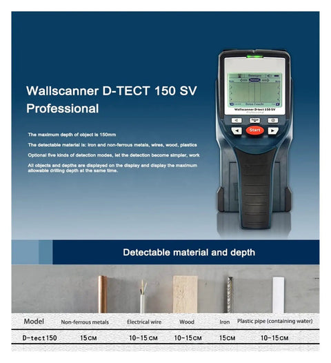 Pro Hustle Ready Wall Scanner And Digital Stud Finder With Straight Up Depth Tracking zero calibration hassle for drywall and concrete.
