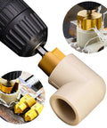 Pro Grade PPR Pipe Threading and Reaming Tool Kit for Plumbing Projects, drill threader attached to PVC pipe with reaming bit set