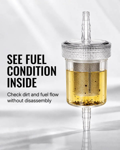 2 Pack Diesel Heater Fuel Tank Standpipe 650mm 35320A 1320399A Hella Durable Replacement Fuel Line showing fuel condition through clear body.