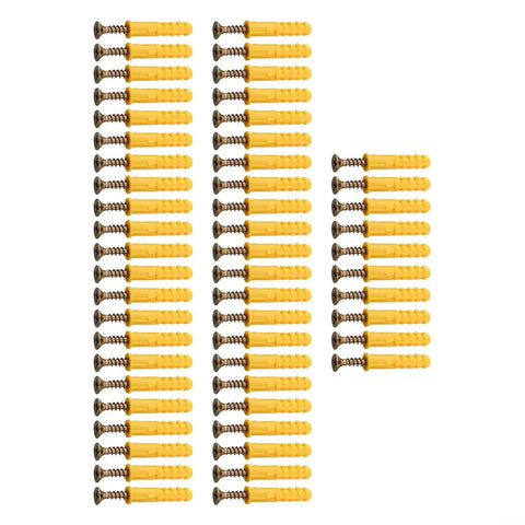 Heavy Duty 50 Piece Drywall Anchors And Screws Kit For Plasterboard Walls, Hang Shelves And Picture Frames Like A Pro With M6x40mm