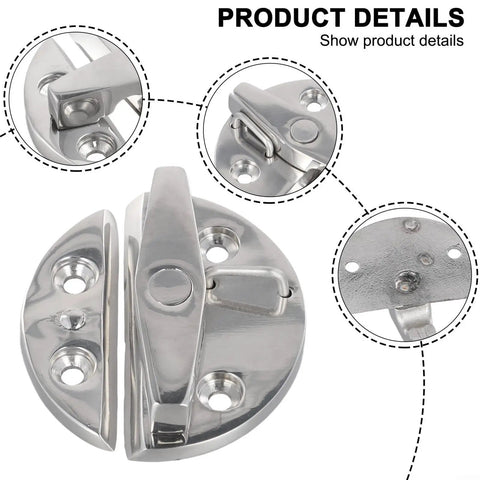Dang Solid Marine Boat Latch Twist Lock Hatch Catch 316 Stainless Steel details showing secure closure mechanism.