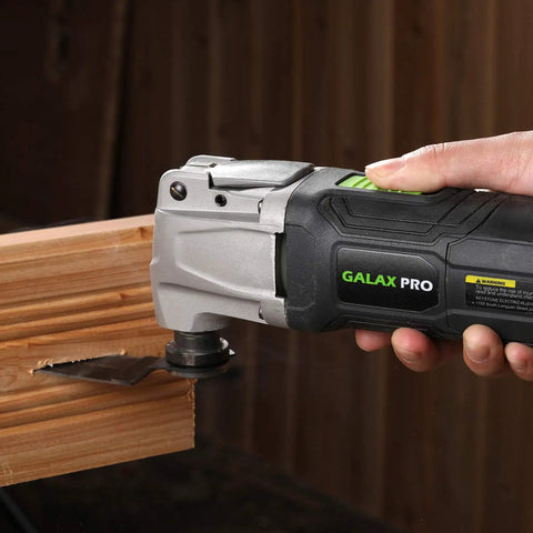 Powerful 2.4 Amp Oscillating Multi Tool Kit With Six Variable Speeds And Quick Lock Accessory Change cutting wood