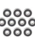 10 Pack R4A Miniature Ball Bearings Double Rubber Seal ABEC Fast Spin Z3 Precision Hardware arranged in a grid