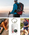 Trail Ready Hiking Compass Keychain Tool For Quick Navigation, compact and durable outdoor gear for hiking and mountaineering