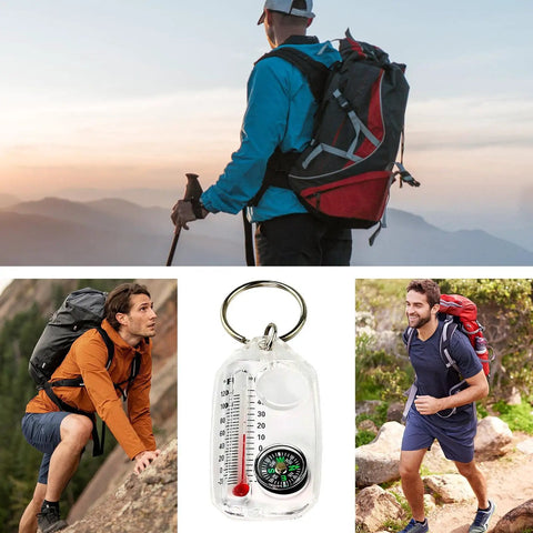 Trail Ready Hiking Compass Keychain Tool For Quick Navigation, compact and durable outdoor gear for hiking and mountaineering