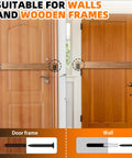 Image of 4 Pack Premium Extra Thick Beefy Door Barricade Brackets Black Hella Secure U Shaped Security Bars on doors.