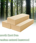 Unfinished Basswood Carving Blocks Set, Two 12x4x2 Inch Blank Wood Blocks shown in a forest setting