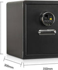 Electronic Lock Safe For Documents And Valuables Heavy Duty Strong Box With Wall Floor Or Shelf Mount Black Exterior Finish