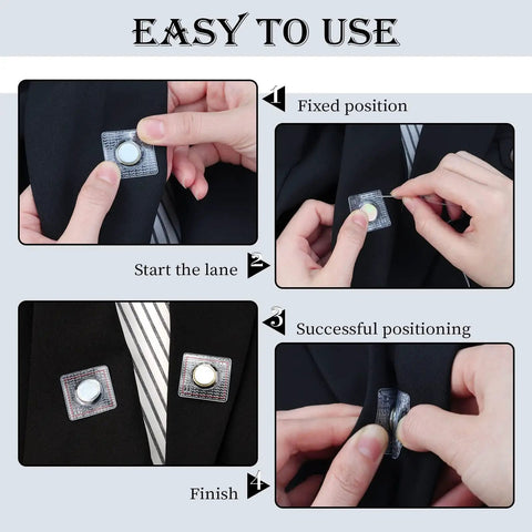 Step-by-step guide on using 32 Pairs Invisible Hidden Magnetic Snap Buttons 1.18 Inch for sewing clothing.