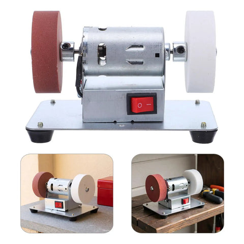 Compact Desktop Sanding And Polishing Machine With Easy As Pie Plug And Go Setup, multi-angle adjustments for sharpening.