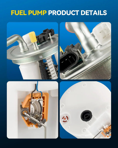 High Flow Electric Fuel Pump Assembly Direct Bolt On Replacement For 2008 Isuzu Ascender detailed product features with connectors and assembly.