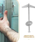 15 Piece Heavy Duty Toggle Anchors Kit With Wing Nuts For Drywall And Hollow Walls installation view