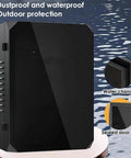 Kickass Ev Charger Box Outdoor With Pedestal Stand And Secure Lock Cover Weather Resistant Housing For Home Electric Vehicle Recharges sleek matte black design with waterproof features