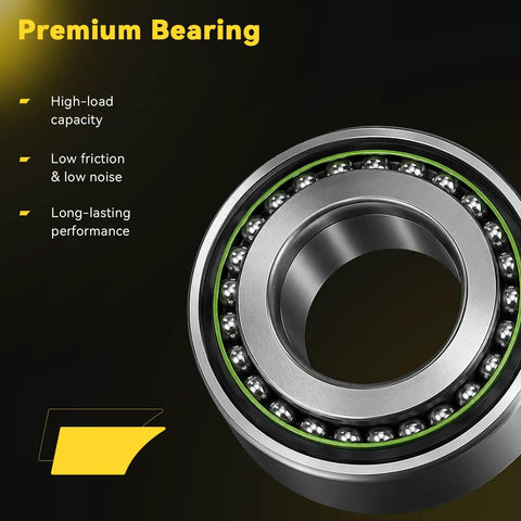Premium bearing with high-load capacity and low friction, part of 2X Front Wheel Hub And Bearing Assembly For Audi A4 A5 Q5 S4 S5 RS5 S6 S7 S8 2009 To 2015.