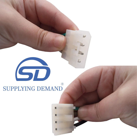 Close-up view of wire harness for Model Specific Refrigerator Ice Maker Replacement 120V 8 Cube Ice Maker With Harness And Arm Included