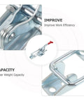 Beefy 2 Pack Heavy Duty Adjustable Toggle Latch Clamp Set, 2183 Lbs Holding Capacity, Galvanized Iron Latch With Anti Corrosion Treatment, Built For Tool Boxes, Jigs, Cabinets, And Tough Worksites close-up
