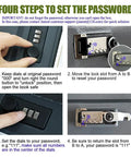 Guide on setting combination lock for Hidden Book Safe With Combination Lock Small Black Metal Safe Box For Home Or Office Use