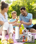 Outdoor Grill Utensil Caddy With Three Hooks Portable Organizer for picnic plates cutlery spices and napkins