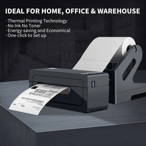 Bluetooth Thermal Shipping Label Printer For 4x6 Shipping Labels Wireless And Dead Simple To Use Works With Android iPhone Windows Mac