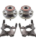 Heavy Duty Front Wheel Bearing Hub Assembly With CV Axle Shaft Four Piece Drivetrain Kit including hubs and brackets