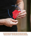 Person holding Heat Activated Auto Fire Extinguisher Patch With Drop Dead Aluminum Alloy Housing for installation.