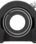 Built Tough Cast Iron Pillow Block Bearing 1.25 Inch Bore with two bolt mount and steel insert for industrial use.
