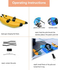 Inflatable Kayak Outrigger Stabilizer Kit With Floating Brackets For Fishing And Beginner Paddlers setup instructions, yellow parts.
