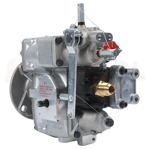Shop Grade PT Fuel Injection Pump Real Deal Replacement Fits 3095556 For Cummins N14 Celect Plus NT855 NH855 G855 Engines close-up view showing installation components and fittings.