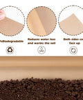4 By 100 Feet Biodegradable Paper Weed Barrier For Landscaping showing features of biodegradability and soil application