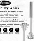 Stainless Steel Semi Automatic Hand Push Whisk Blender For Home Kitchen, Egg Beater And Milk Frother, 12-inch long.